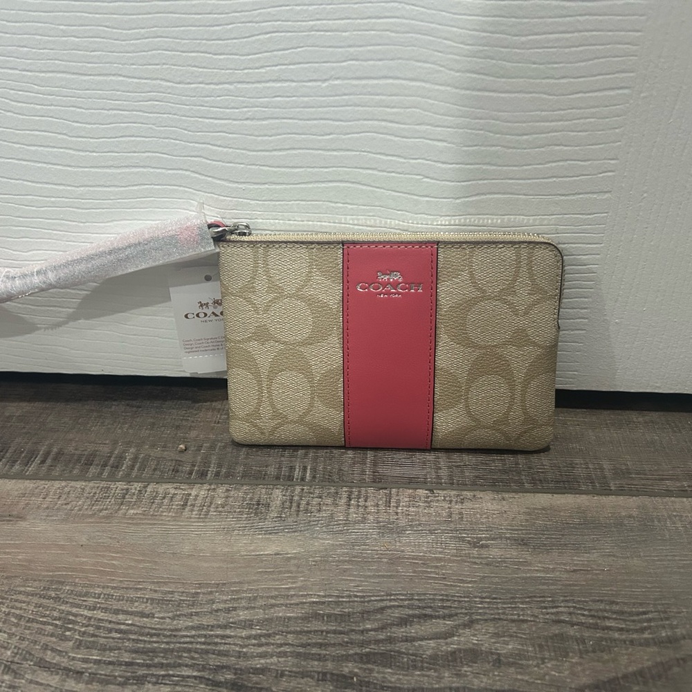 Coach Tan and Pink Wristlet - Picture 5 of 6